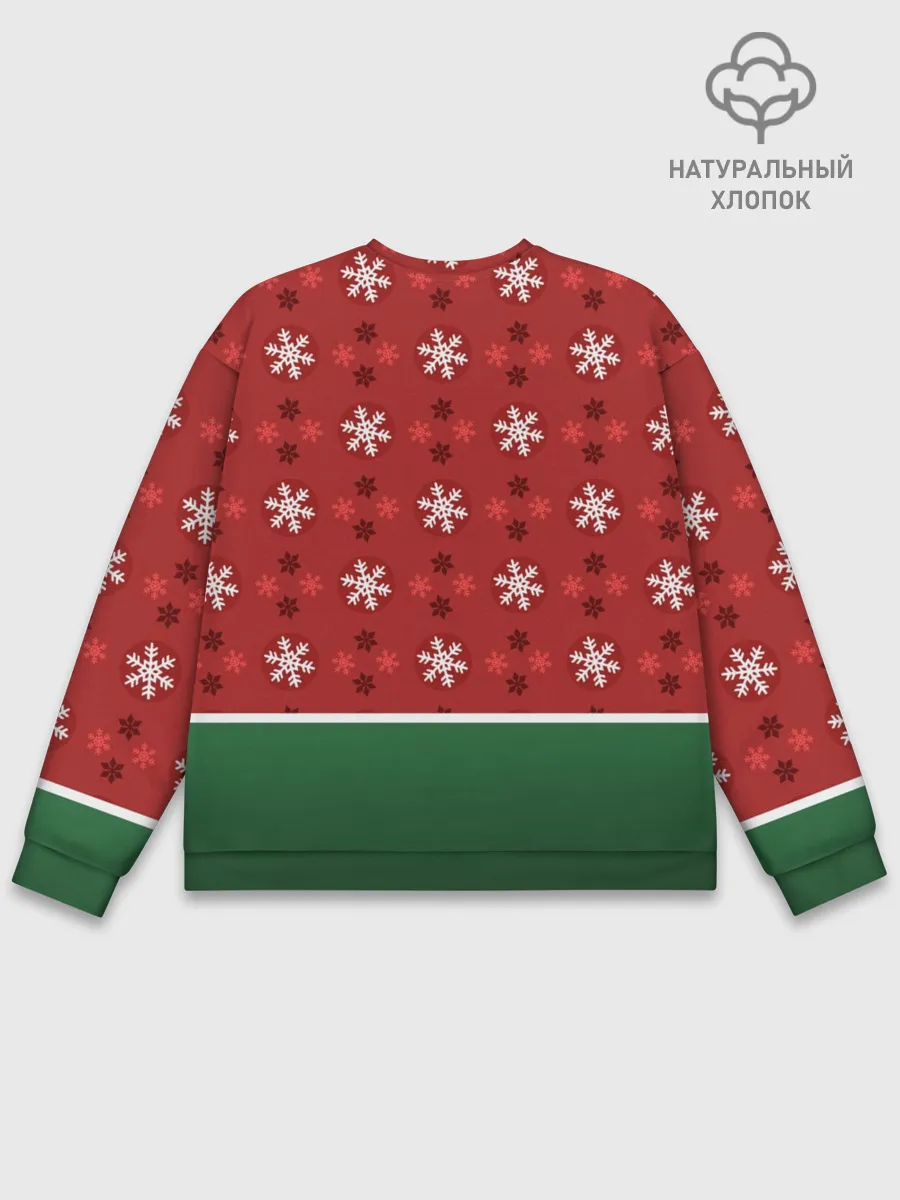 Мужской свитшот базовый / Пингвин. Новый год