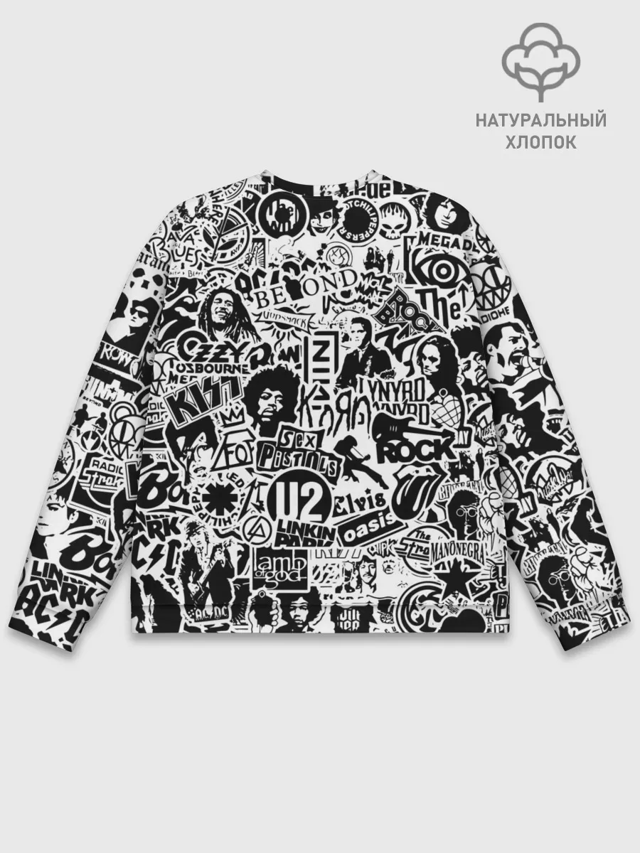 Мужской свитшот базовый / Rock Band Logos