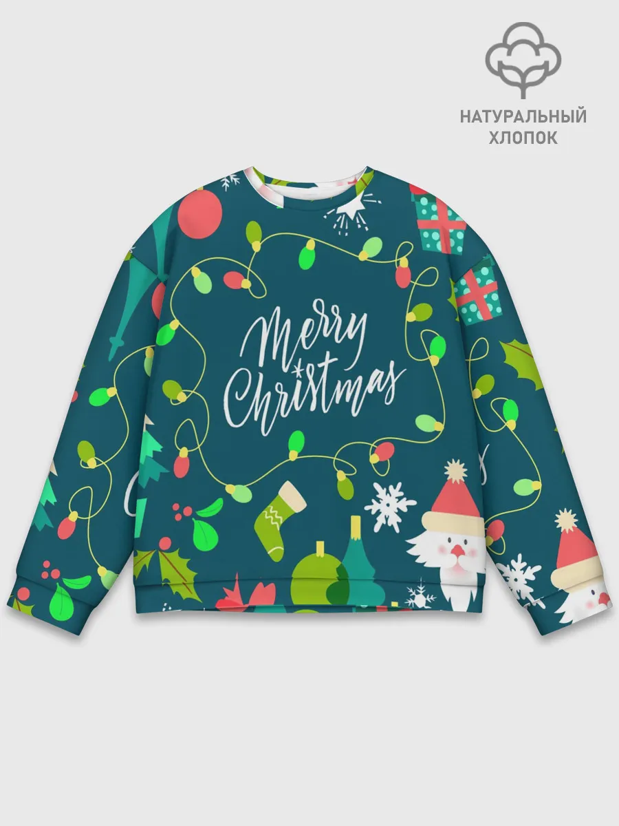 Мужской свитшот базовый / Merry Christmas