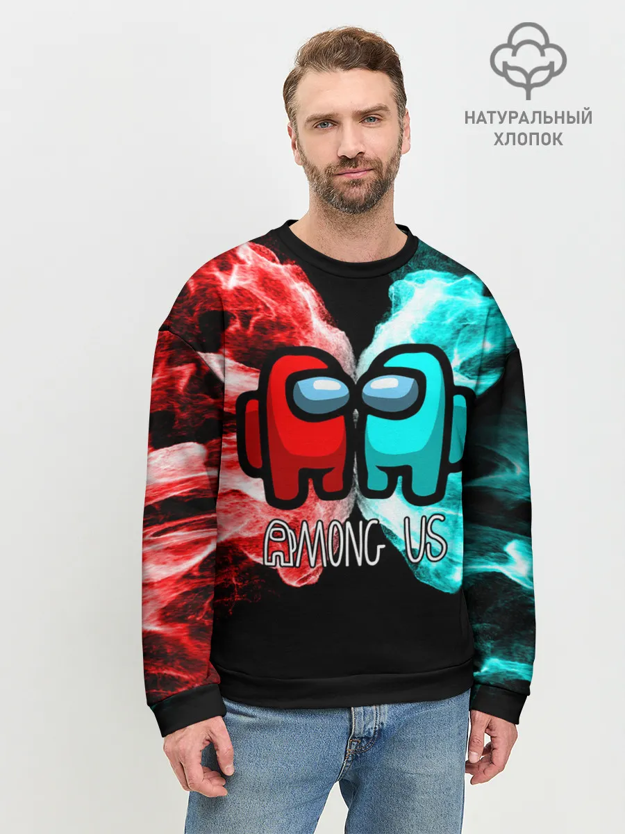 Мужской свитшот базовый / AMONG US - БИТВА ОГНЕЙ