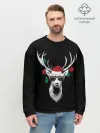 Мужской свитшот базовый / Рождественский Олень