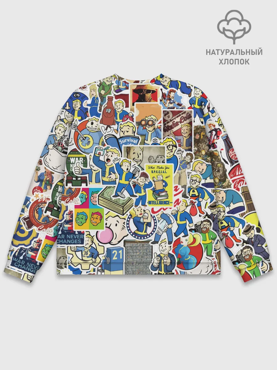 Мужской свитшот базовый / FALLOUT STICKER BOMBING