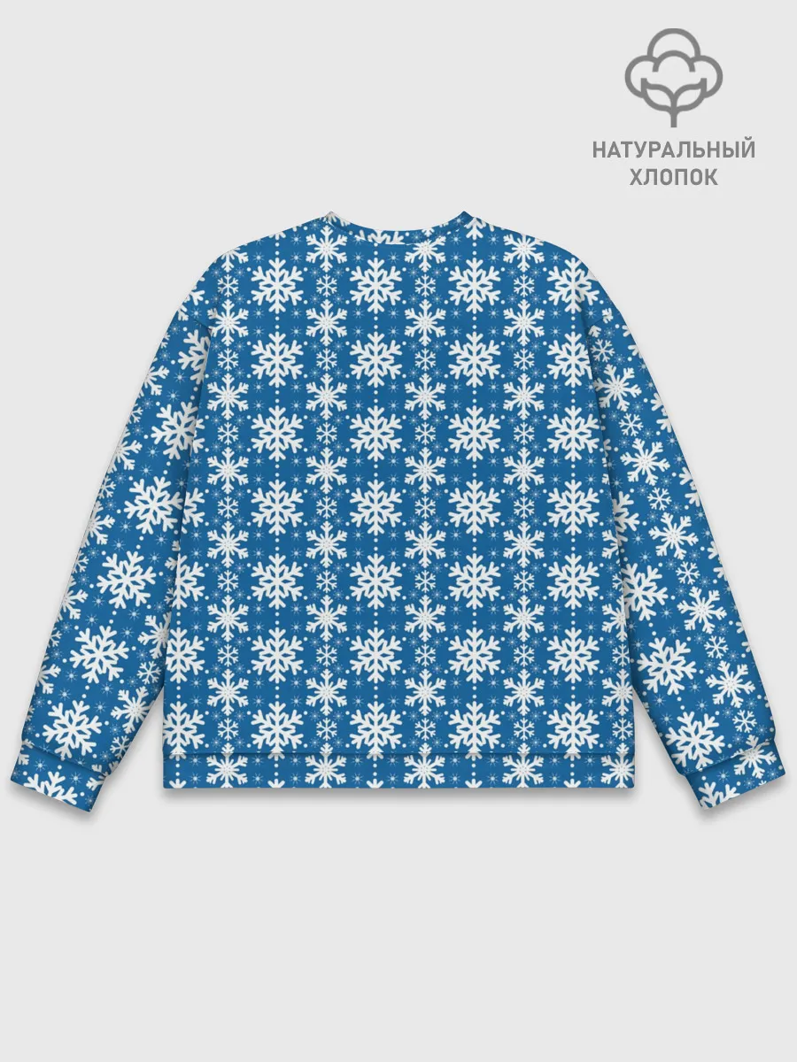Мужской свитшот базовый / Снежинки