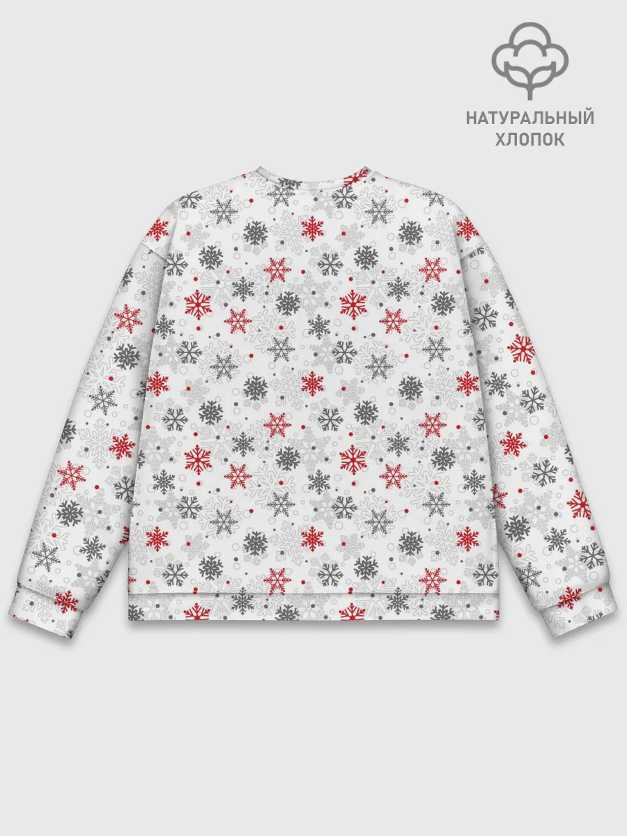 Мужской свитшот базовый / Снежинки