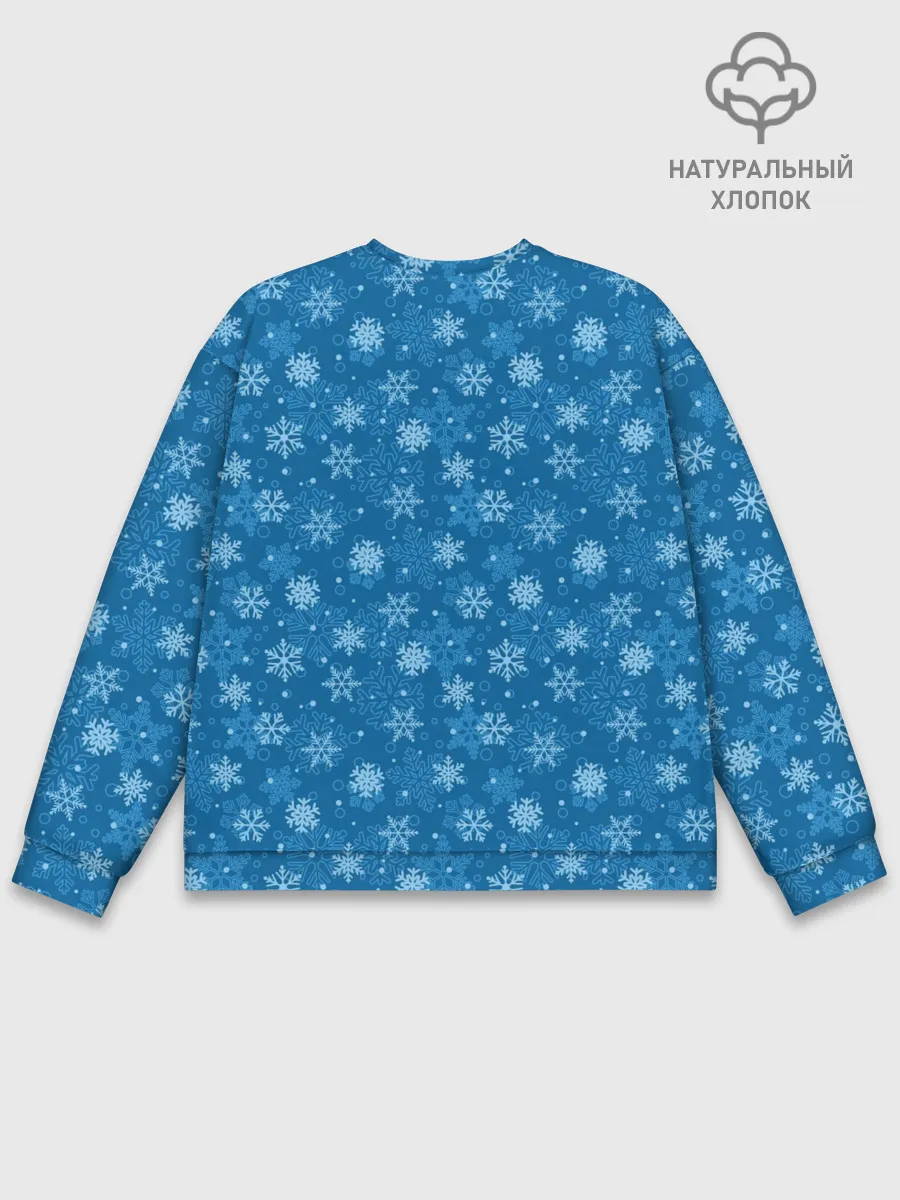 Мужской свитшот базовый / Снежинки