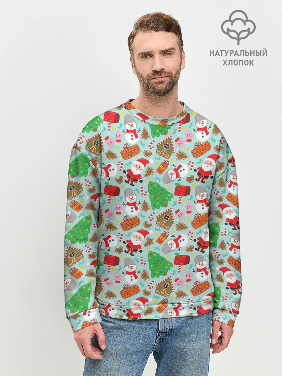 Мужской свитшот базовый / Новый Год