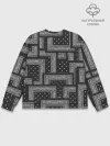 Мужской свитшот базовый / 3D Бандана v.black