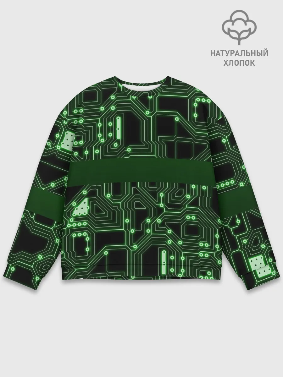 Мужской свитшот базовый / Неоновая схема