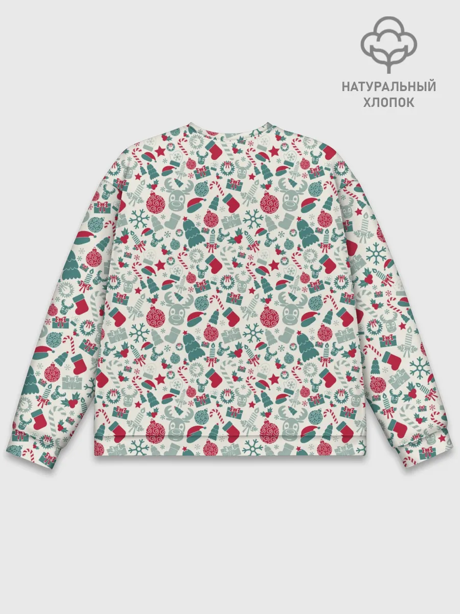 Мужской свитшот базовый / Новогодняя Символика