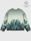 Мужской свитшот базовый / акварельный лес градиент