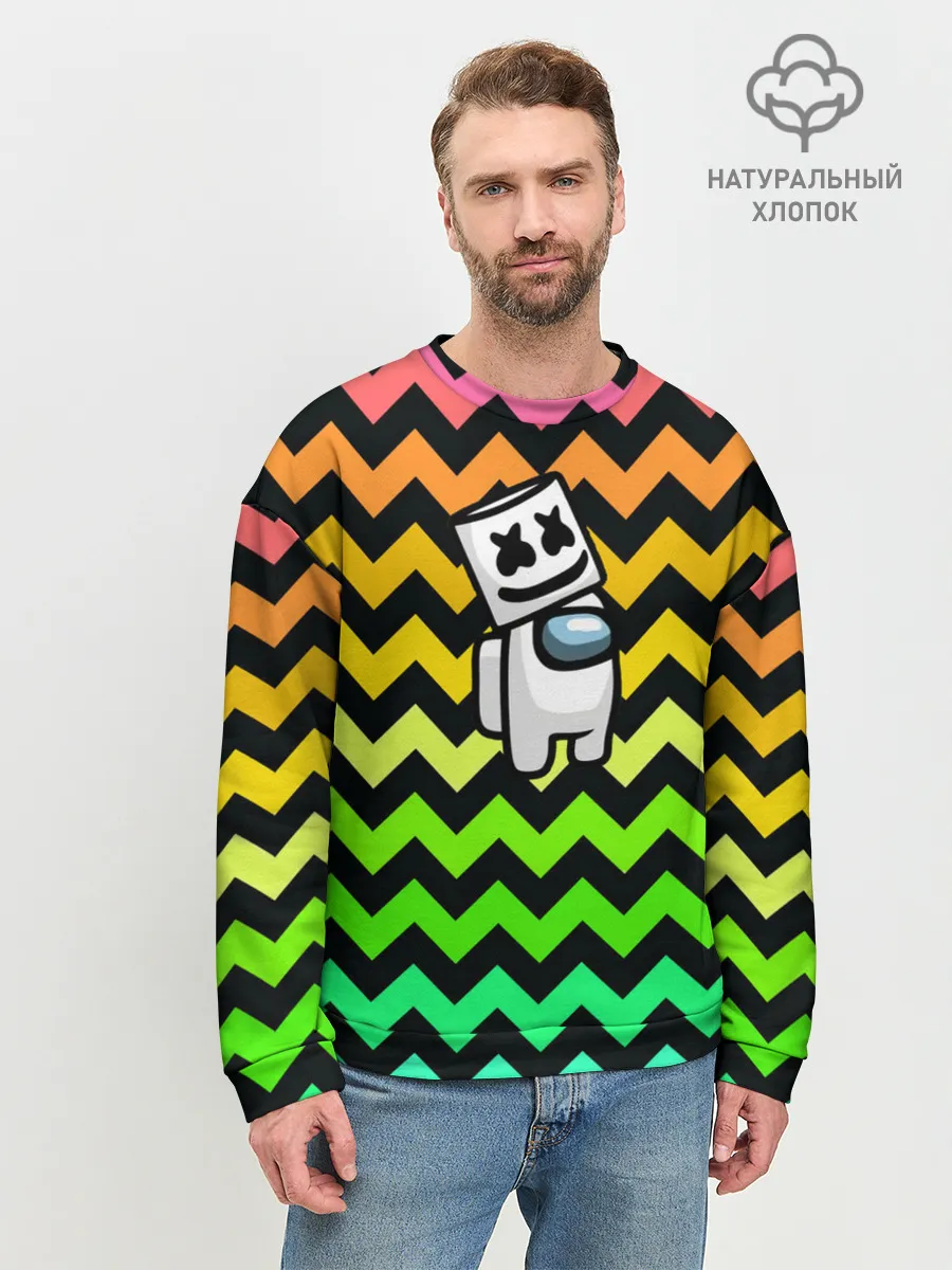 Мужской свитшот базовый / Among Us Marshmello