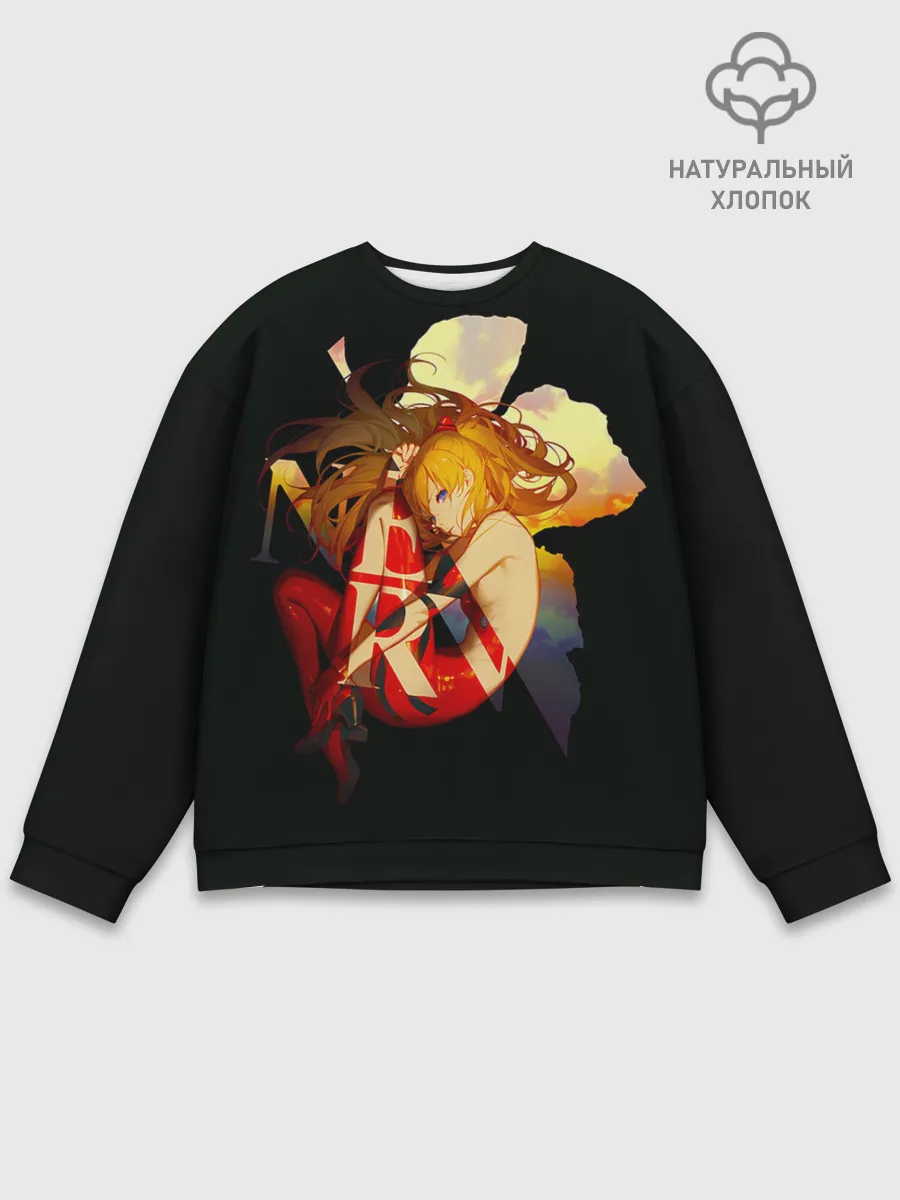 Мужской свитшот базовый / Аска Евангелион Nerv