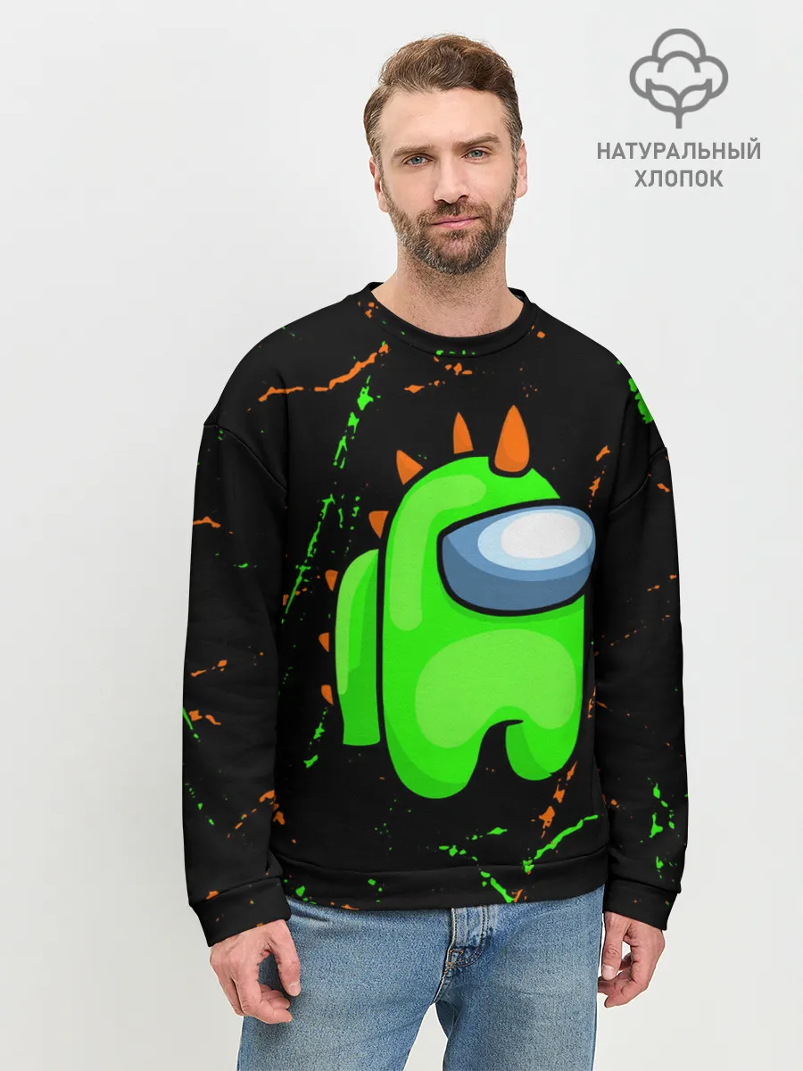 Мужской свитшот базовый / AMONG US - FORTNITE REX