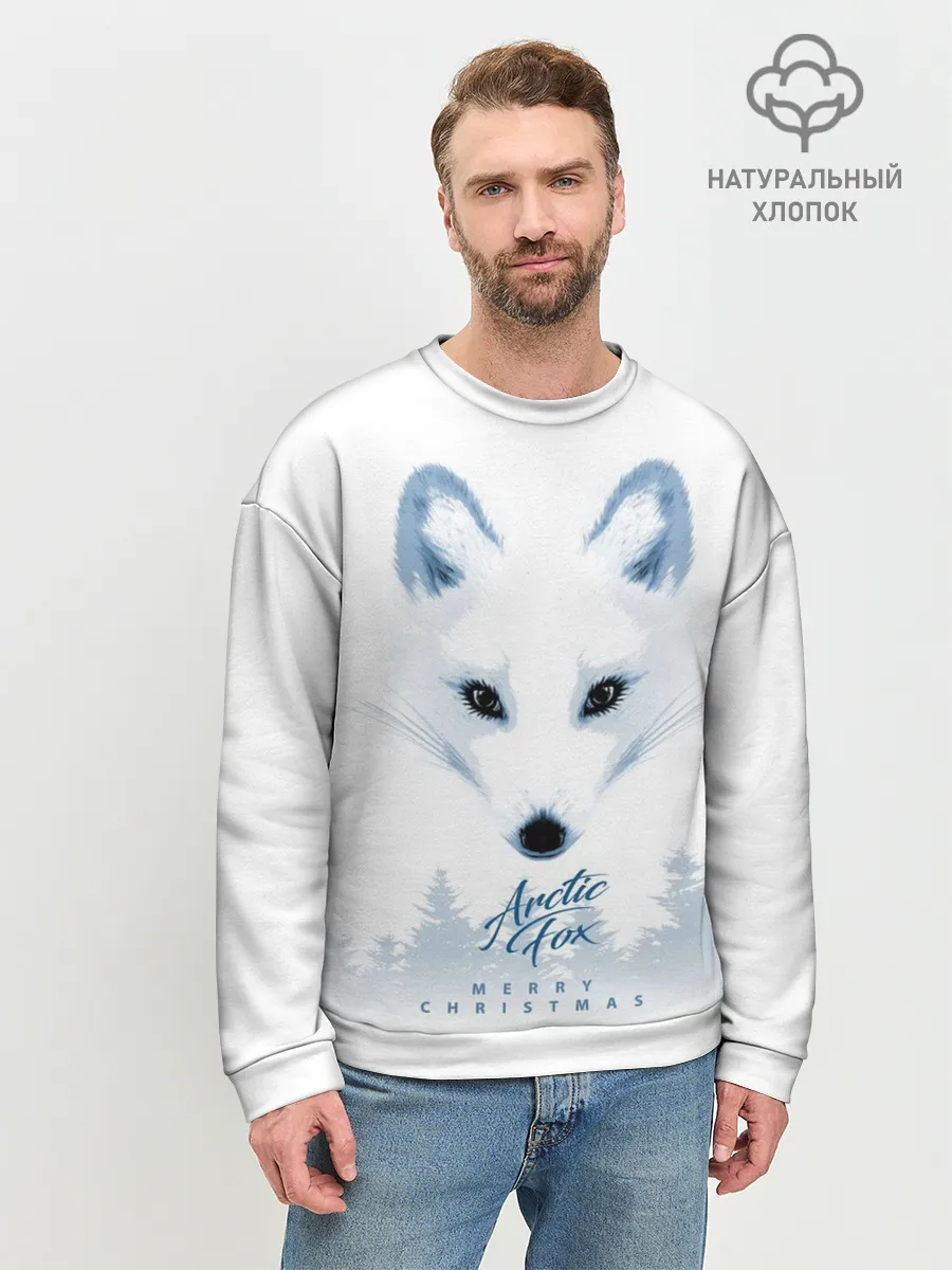 Мужской свитшот базовый / Полярная Лиса