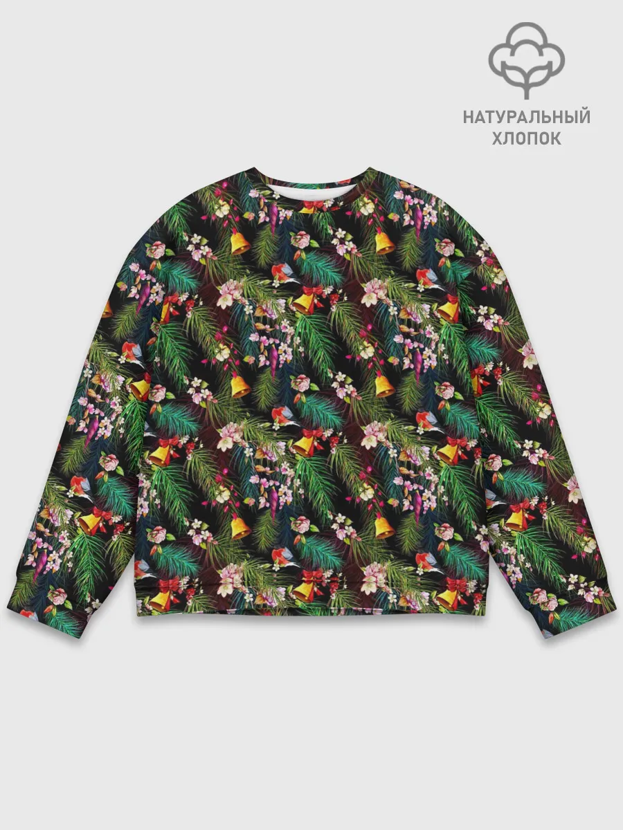 Мужской свитшот базовый / Новогодняя Ёлка