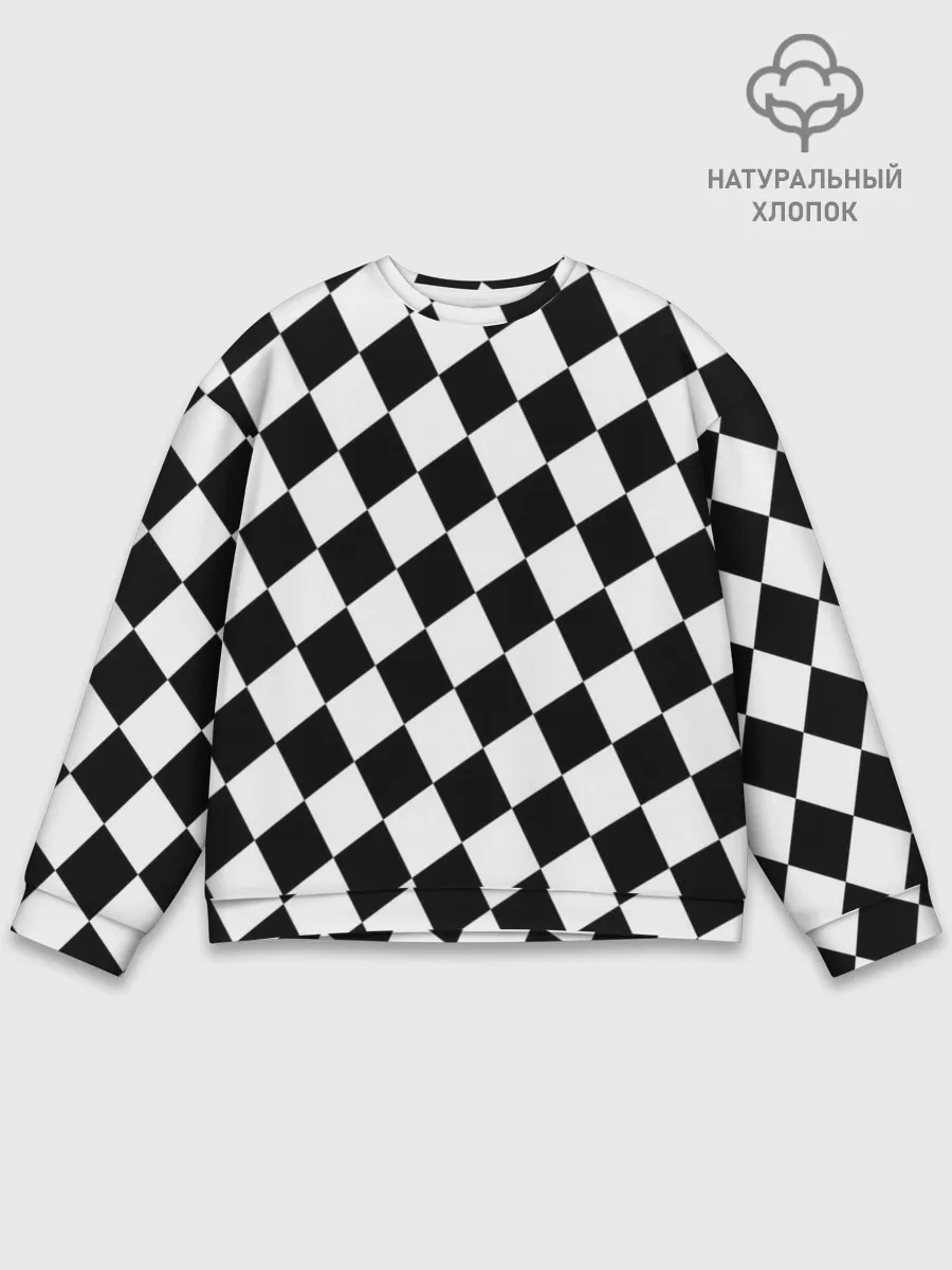 Мужской свитшот базовый / Клетки