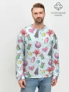 Мужской свитшот базовый / новогодние игрушки