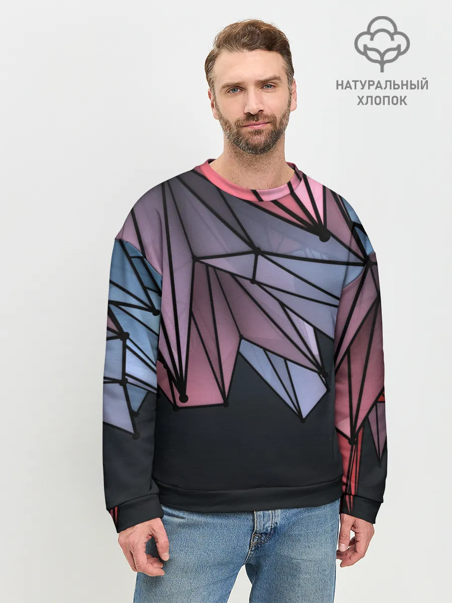 Мужской свитшот базовый / ГеометриЧеский Рисунок