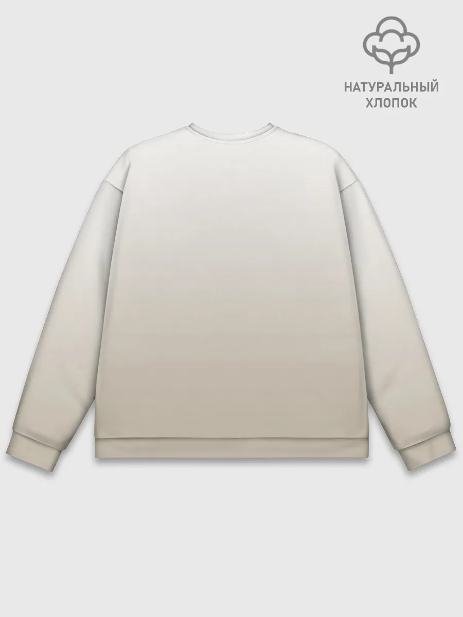 Мужской свитшот базовый / летящая сова рисунок