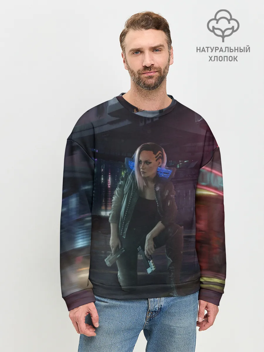 Мужской свитшот базовый / Cyberpunk 2077