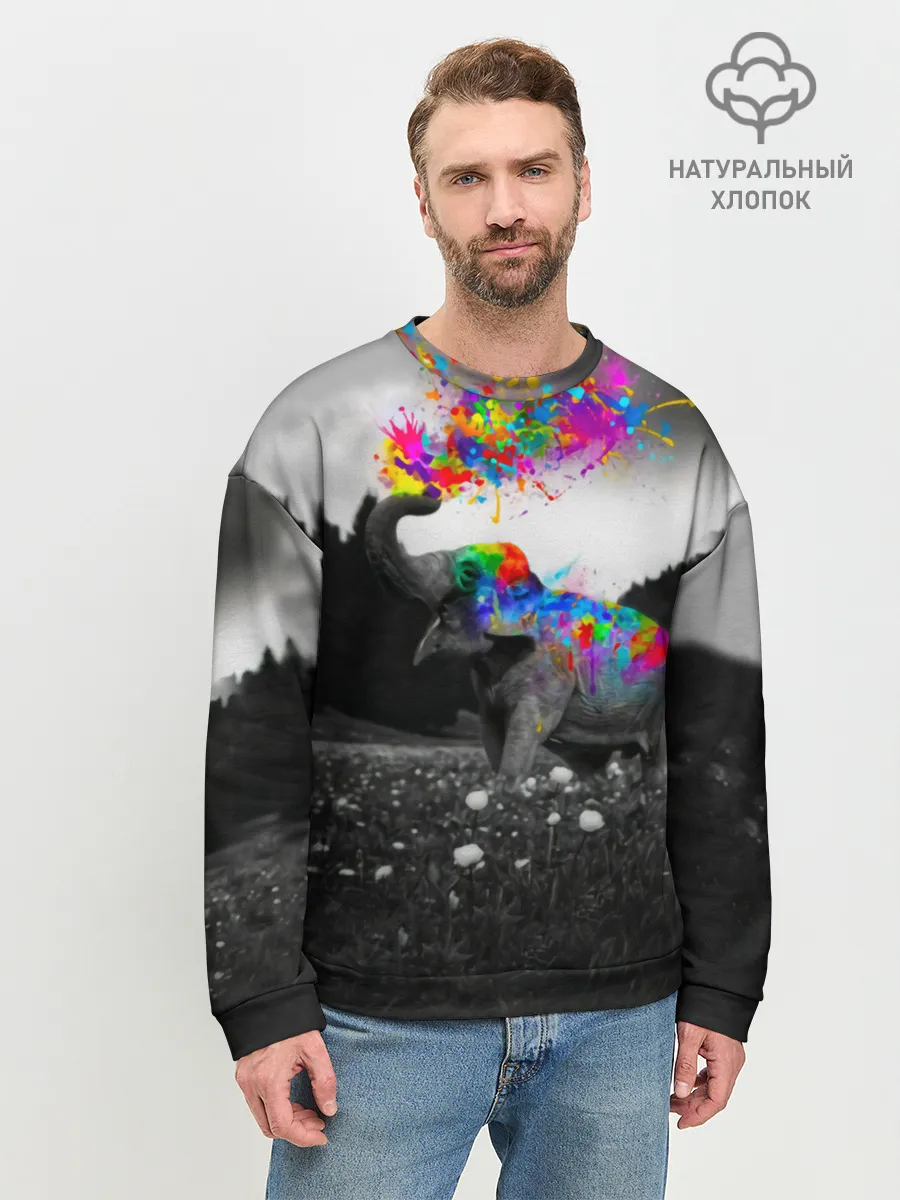 Мужской свитшот базовый / Слон