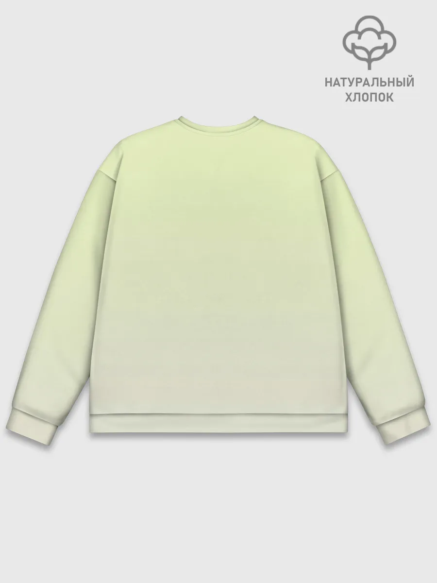 Мужской свитшот базовый / арт сова яркая