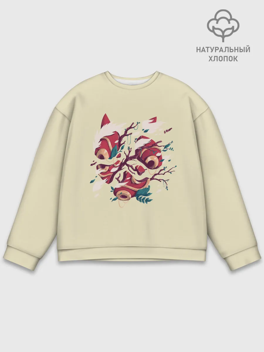 Мужской свитшот базовый / Сердце Унесенные призраками