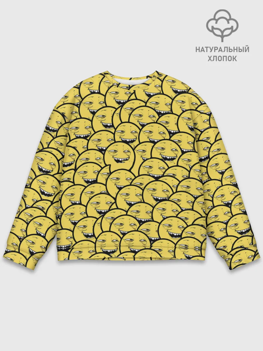 Мужской свитшот базовый / Йоба-смайлики