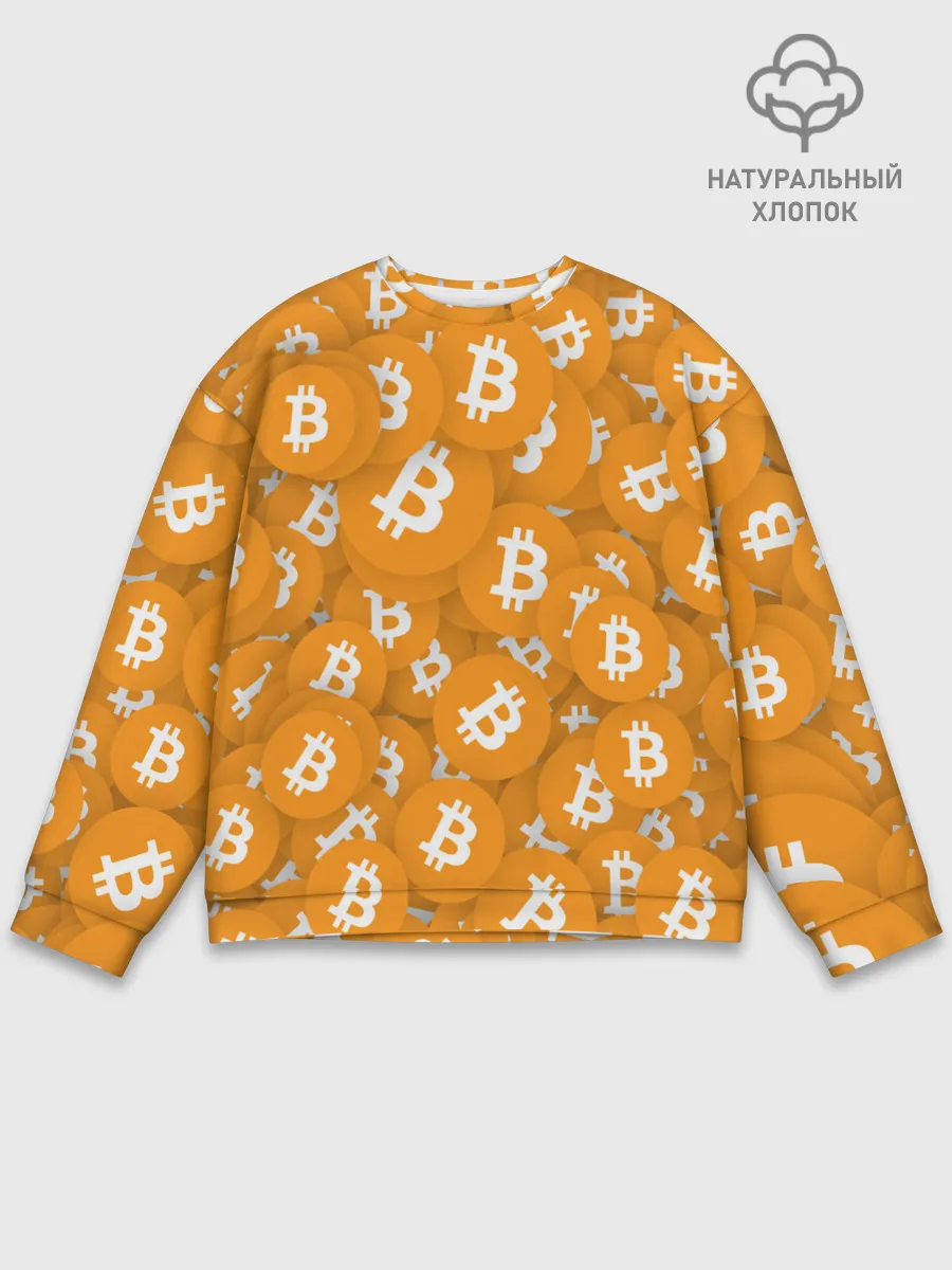 Мужской свитшот базовый / Я БИТКОИН / I AM BITCOIN