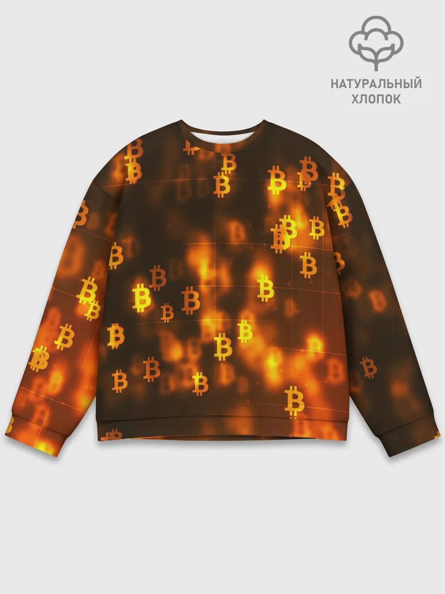 Мужской свитшот базовый / BITCOIN KRYPTONATE