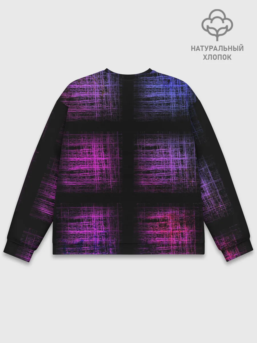 Мужской свитшот базовый / Неоновая абстракция
