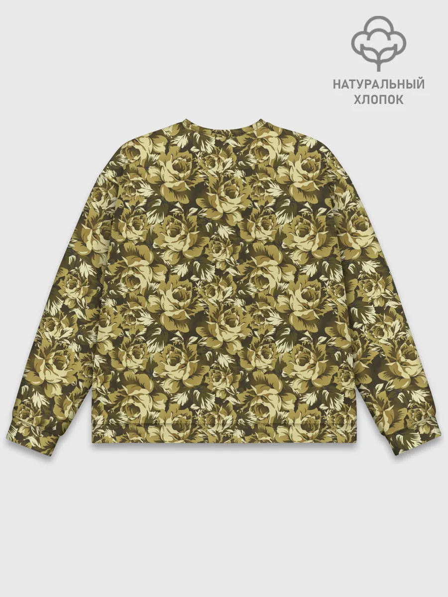 Мужской свитшот базовый / Золотой камуфляж из роз