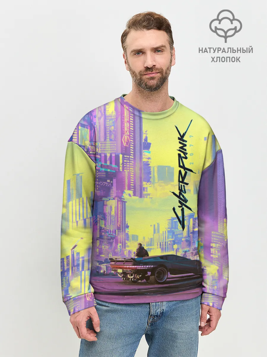 Мужской свитшот базовый / Cyberpunk 2077