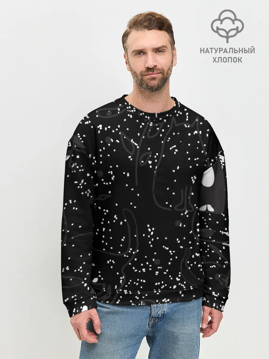 Мужской свитшот базовый / Кис-Кис