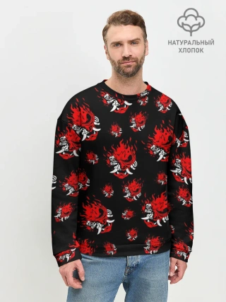 Мужской свитшот базовый / SAMURAI 2077 PATTERN