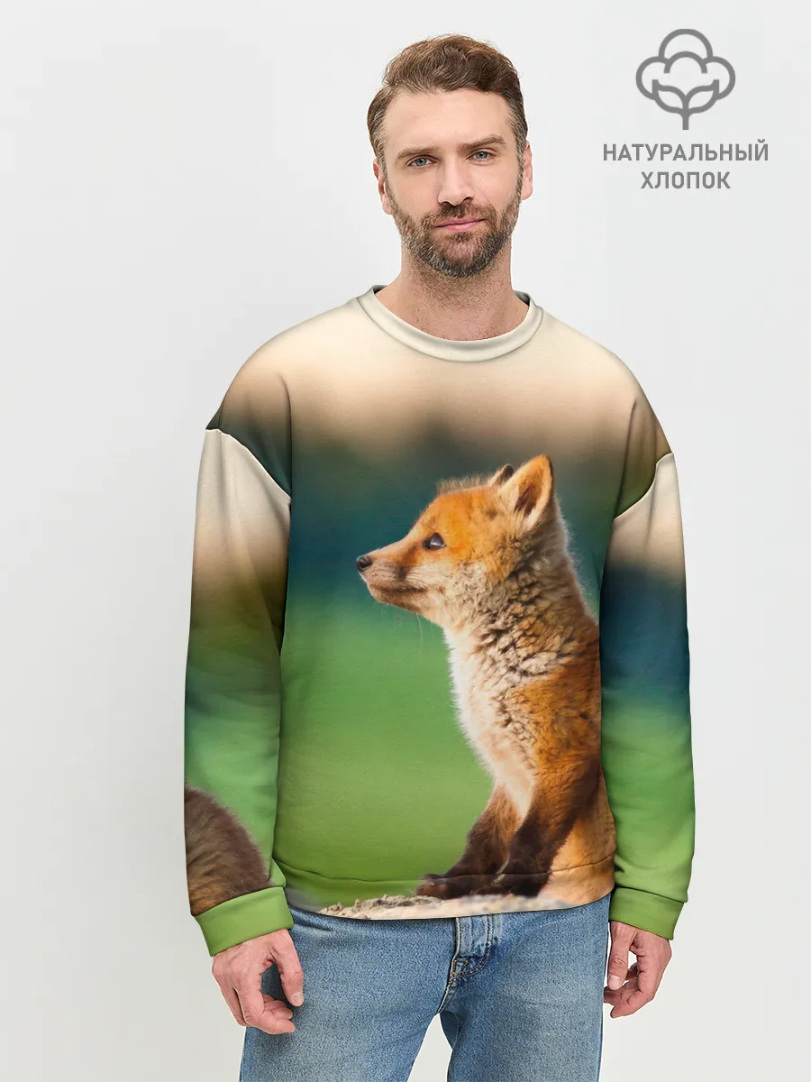 Мужской свитшот базовый / Лиса