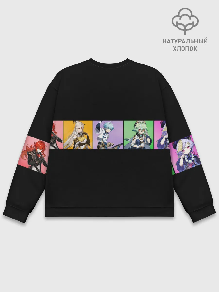 Мужской свитшот базовый / Genshin Impact - Полоса