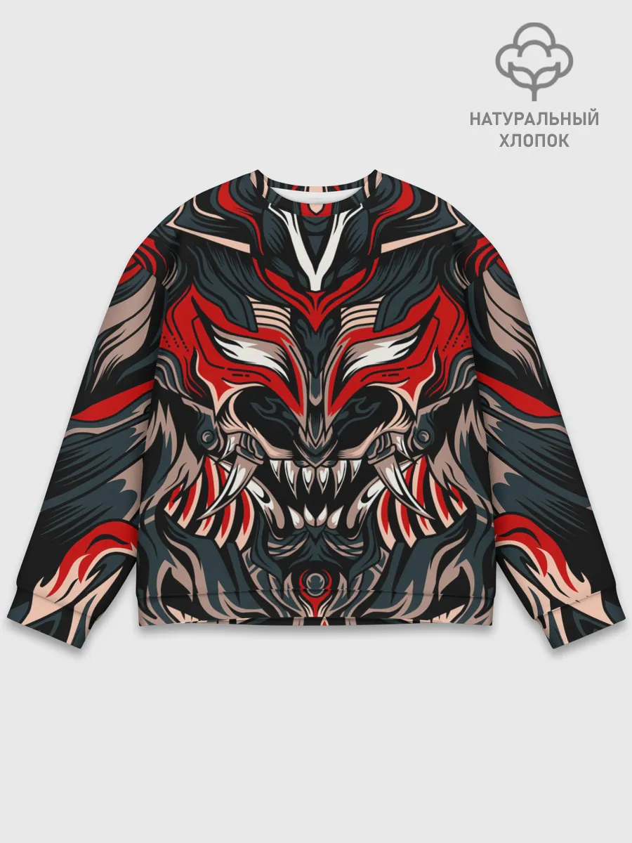 Мужской свитшот базовый / Черный самурай