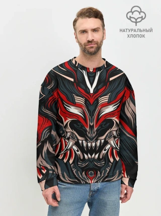 Мужской свитшот базовый / Черный самурай