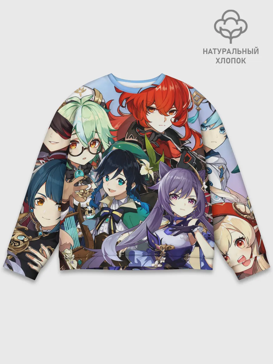 Мужской свитшот базовый / Персонажи Genshin Impact