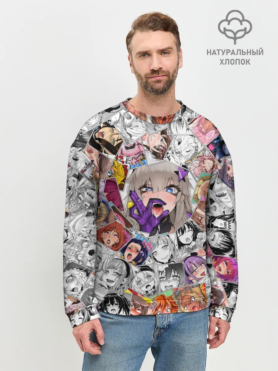 Мужской свитшот базовый / Ahegao завихрение