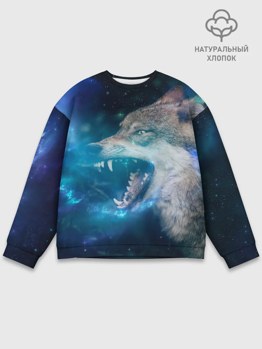Мужской свитшот базовый / Волчара Юморит