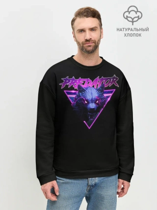Мужской свитшот базовый / Хищник неон
