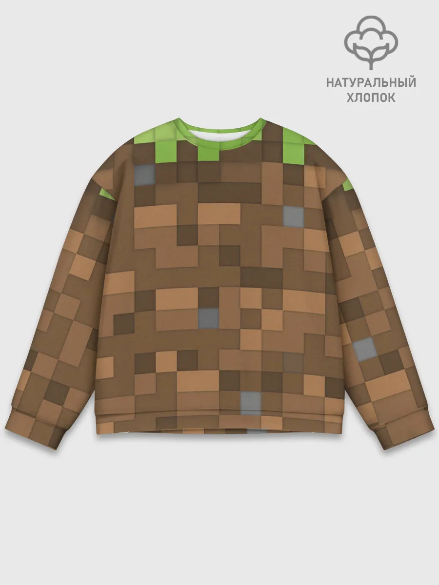 Мужской свитшот базовый / Minecraft камуфляж