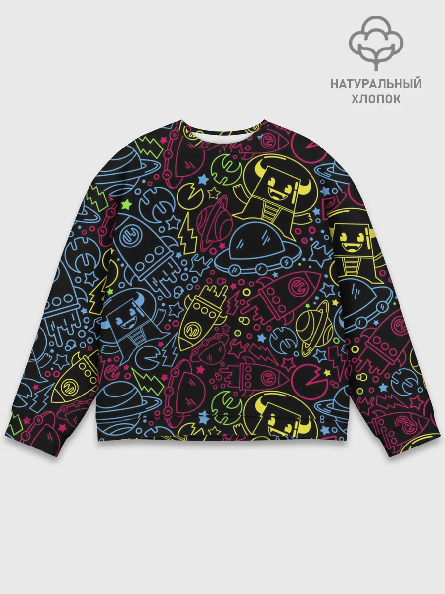 Мужской свитшот базовый / КОСМИЧЕСКИЙ НЕОН