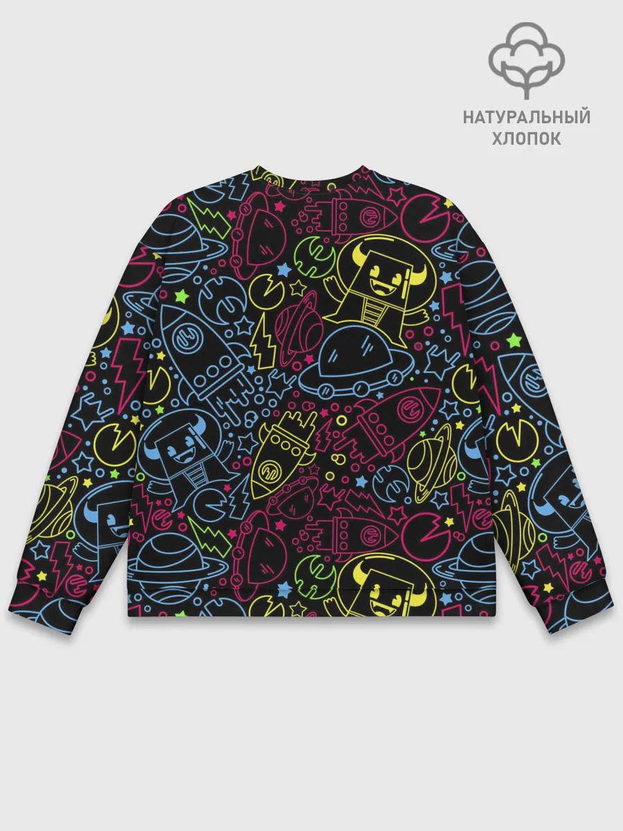 Мужской свитшот базовый / КОСМИЧЕСКИЙ НЕОН