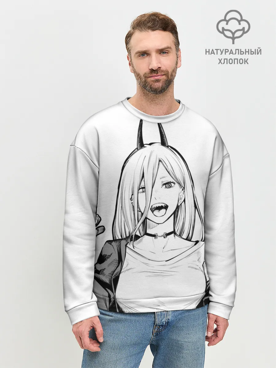 Мужской свитшот базовый / Black and White Anime