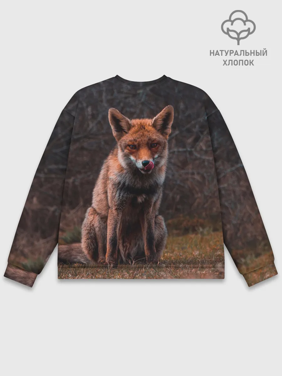 Мужской свитшот базовый / Хищная лисица