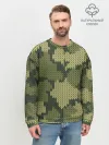 Мужской свитшот базовый / вязаный принт милитари