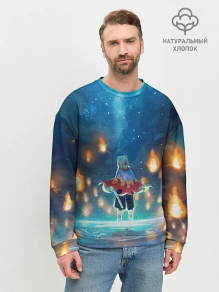Мужской свитшот базовый / Ренгоку Кёджуро Клинок демонов